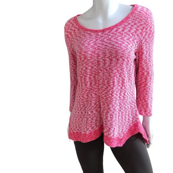 Habitat Knit Scoop Neck Long Sleeve Pink Shirt Women's Size Small - Picture 1 of 6